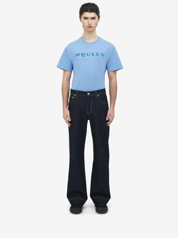 ALEXANDER MCQUEEN - Wide Leg Denim Jeans - Item 839142QYAAB